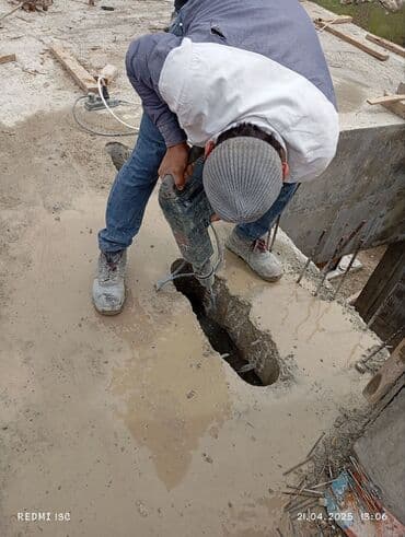 qabyuyan təmiri: #Betonkesme #betondeşmə Beton kubik kərpic - dən kəsim deşim — 27