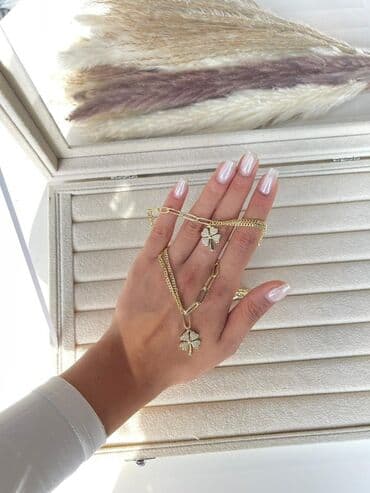 toy nişan xoncaları: Qadın zinət əşyaları dəstləri – müxtəlif modellər - Dördbuta (yonca) — 9