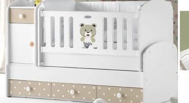 трансформер стол: Oğlan və qız üçün, Dördbucaq, Beşik, Dəst ilə, Yellənmə mexanizmsiz — 1