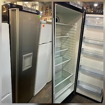 su suzen aparat: Haier tək qapılı soyuducu, paslanmayan polad rəngli korpusla. - Ön — 1