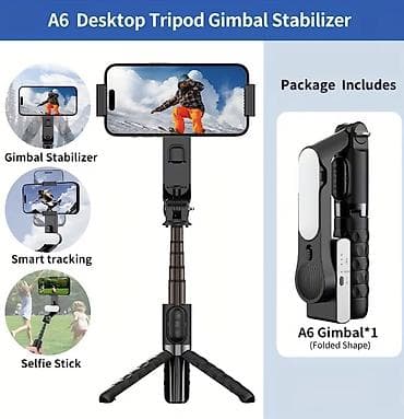 osmo mobile 6: QAML A6 Əl Gimbal Stabilizator – Selfie Çubuğu və Tripodlu 📸 — 5