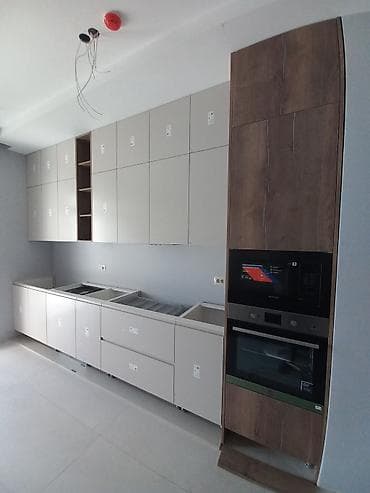 pec soba: Minimalist dizaynda mətbəx və qonaq otağı üçün mebel dəsti - — 3
