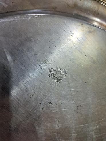Oneida USA markalı 3 ədəd metal serving tray dəsti - İstehsalçı — 3