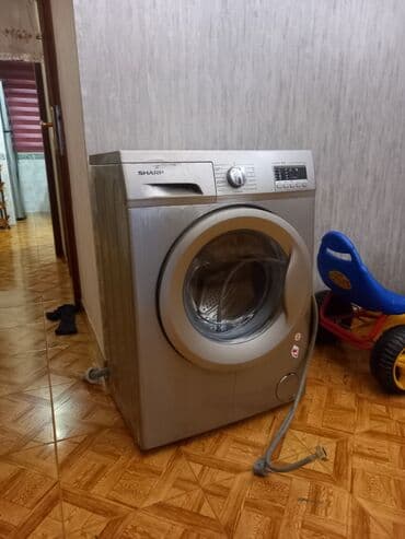 ziqzaq mala: Paltaryuyan maşın Sharp, 6 kq, İşlənmiş, Avtomat, Qurutma var, Kredit yoxdur, Ünvandan götürmə — 3
