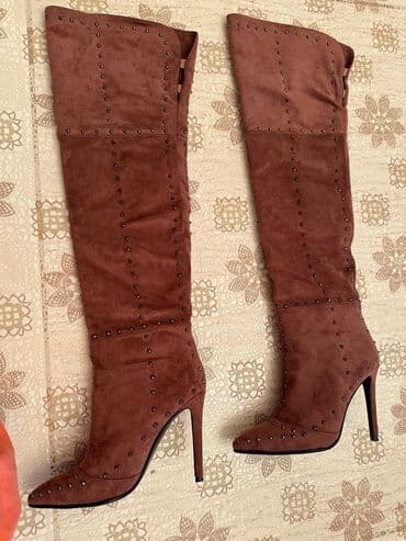 qadın çəkmə: Ölçü: 37, rəng - Qəhvəyi, Yeni — 1