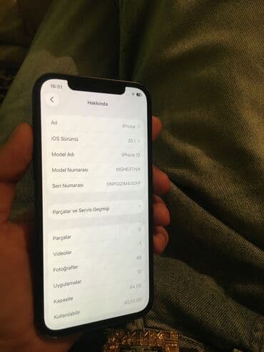 iphone se 4 qiyməti: IPhone 12, 64 GB, Black Titanium, Simsiz şarj, Face ID — 2