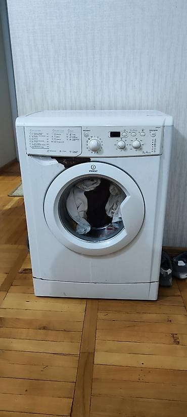 Zərərvericilərə qarşı mübarizə aparatları: Paltaryuyan maşın Indesit, 5 kq, Təmirə ehtiyacı var, Avtomat, Qurutma var — 4