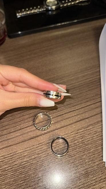 Metall üzüklər dəsti - 3 ədəd üzüklü dəst: hər biri fərqli dizaynda — 5