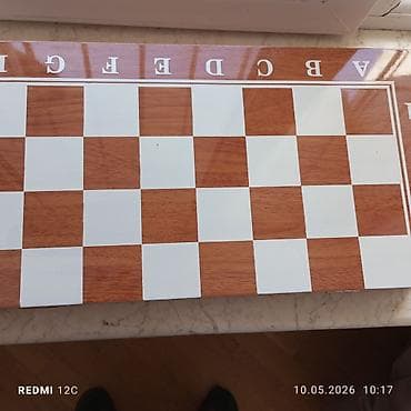 Taxta şahmat dəsti - Klassik 8x8 dama taxtası: açıq və tünd ağac — 2