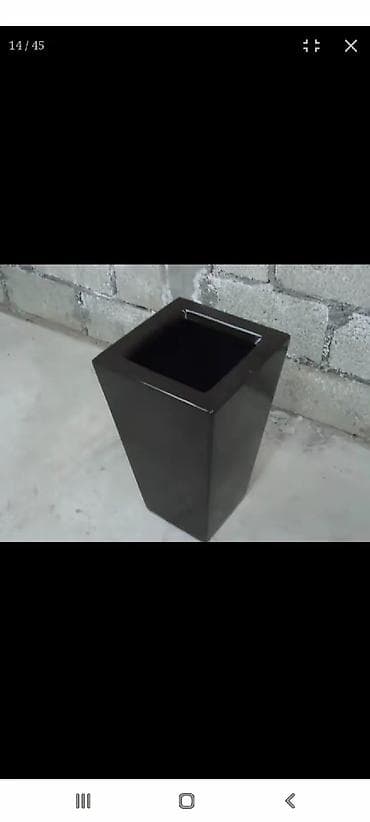 otaq bitkiləri: Müasir dizaynlı dekorativ qablarda peyzaj üçün qablar - Material — 4