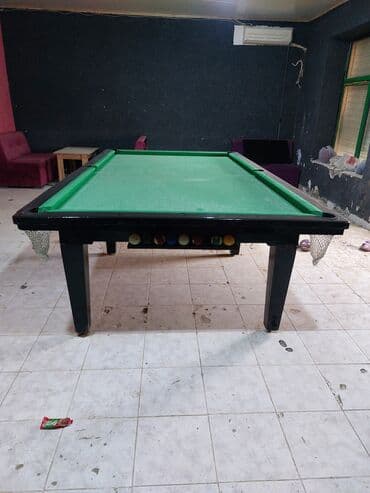 Bilyard/Pool masası - Klassik yaşıl örtüklü bilyard masası - 6 cib