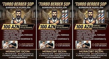 prius servis xirdalan: Turbo Barber Shop – Bərbərlik Kursları Xidmətin məzmunu: - — 1