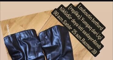 qadın çəkmə: Ölçü: 39, rəng - Qara, İşlənmiş — 4