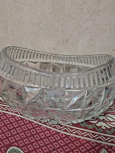 meyvə: Şüşə meyvə/qənnadı qabı - Material: qalın, şəffaf şüşə - Dizayn — 2