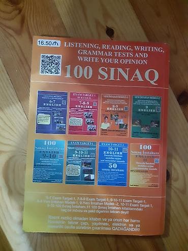 ev tipi çadır: Məhsul: 100 Sınaq İmtahanı – English 11 (First edition, QR kodlu) — 2