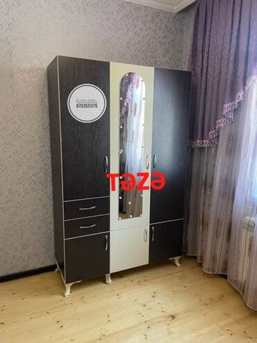 laminat qiyməti: Yeni, Açılan, 3 qapılı Düz dolab, Şifonyer, Azərbaycan — 7