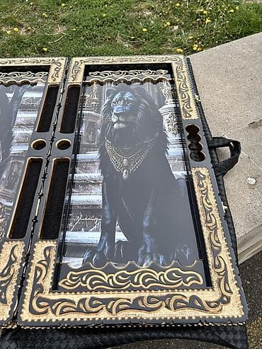 Спортивные игры: Taxta nərd dəsti – şir temalı - Material: Keyfiyyətli taxta — 2