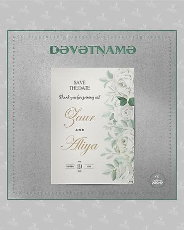 usta köməkcisi: Dəvətnamə dizaynı – “Save the Date” kolleksiyası 💌 Toy dəvətnamələri — 8