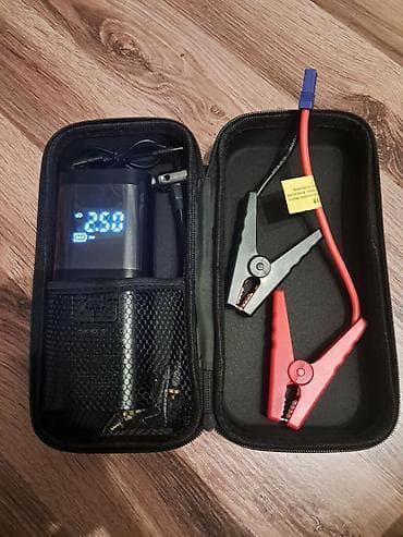 avtomobil diaqnostika: Çoxfunksiyalı avtomobil permeçka aparatı(jump starter) və təkər — 1