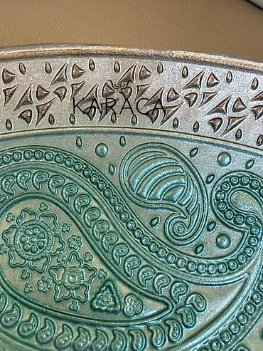 Dekorativ metal qab – şaxsey-vaxsey (paisley) naxışlı - Material — 7