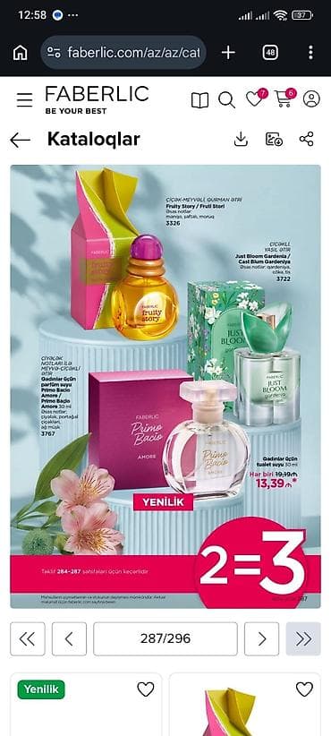 Faberlic 30 ml qadın ətirləri – kataloq seçimi - Fruity Story (3326)