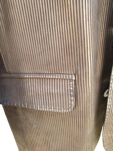 dəri pencək: Kişi kostyum gödəkçəsi – incə zolaqlı, tünd qəhvəyi/şokolad rəngi - — 3