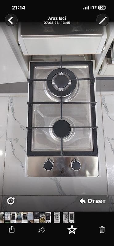 ucuz sobalar: Quraşdırılan 2 gözlü qaz plitəsi – Ezel Haus - Panel: paslanmayan — 2