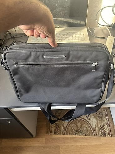 notebook azerbaycan: Qara rəngli laptop çantası - Material: sıx tekstil/parça, asan — 2