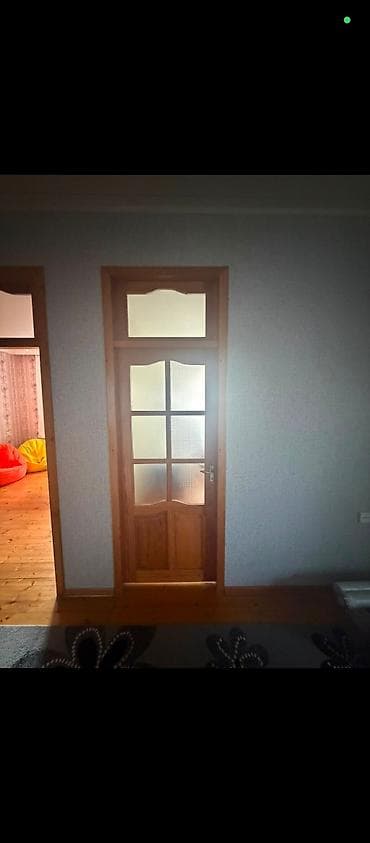 pvc qapi: Taxta iç qapı – şüşəli model - Material: təbii ağac (çərçivə və aşağı — 1
