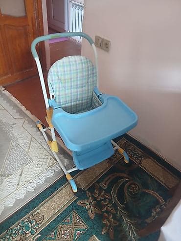 Uşaq üçün yeyib-içmə və gəzdirmə kreslosu - Rahat oturacağı olan — 1