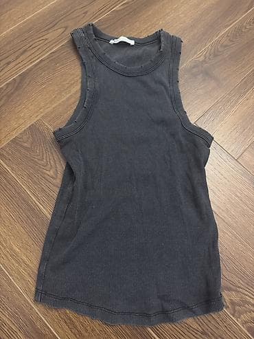 ZARA qadın atlet/tank top - Rəng: qrafit/qaraya yaxın tünd boz - — 1