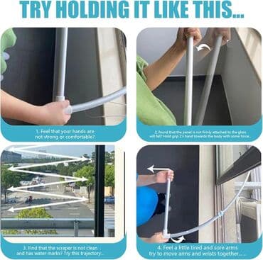 şüşə silen: Susə silən Wuwə silən Bu ikitərəfli U formalı teleskopik təmizləyici — 6