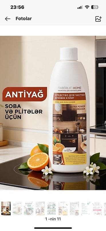 Yağ çöktürücü Faberlic Qaz plitəsi ve soba təmizləmək üçün