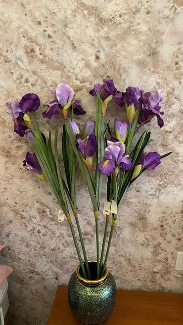 цветы искусственные: Цветы ирисы искусственные,количество-5 штук.Яркие,красивыелепестки — 10