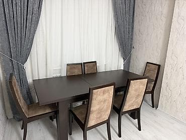bag desti: Qonaq otağı üçün, Açılan, Dördbucaq masa, 6 stul — 2