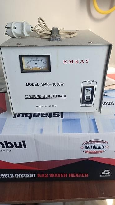 ev saat: EMKAY SVR-3000W – AC Automatic Voltage Regulator Xüsusiyyətlər: - — 1
