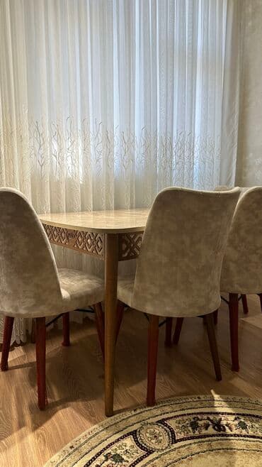 balkon ucun stol stullar: Qonaq otağı üçün, Yeni, Açılan, Kvadrat masa, 4 stul — 1