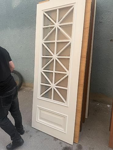 qapi seyf: Şüşəli dekorativ otaq qapıları - Material: MDF əsaslı qapı lövhəsi — 3