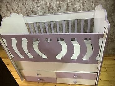Oğlan və qız üçün, İşlənmiş, Dördbucaq, Beşik, Dəstsiz, Matrassız, Yellənmə mexanizmsiz