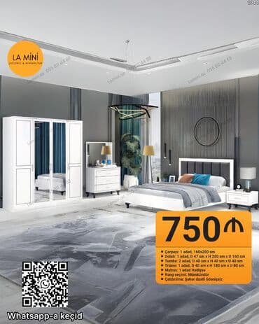 transformer çarpayı: Yataq otağı dəsti – La Mini (Laconic & Minimalism) Dəst tərkibi — 1