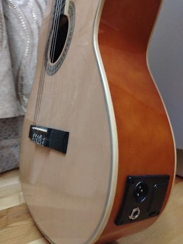 akustik gitara simi: Elektro-klassik gitara – cutaway gövdə və onbord preamp/ekvalayzerlə — 5