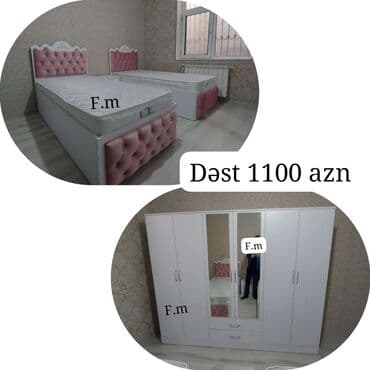 iki nəfərlik yazı masası: 2 təknəfərlik çarpayı, Yeni — 1