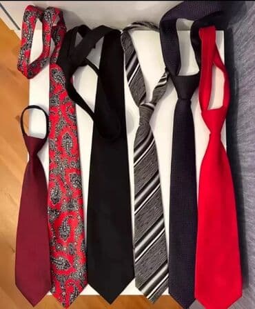 qadınlar üçün kaşemir şarflar: Kişi qalstukları dəsti - Model çeşidi: zolaqlı, dama, paisley naxışlı — 4