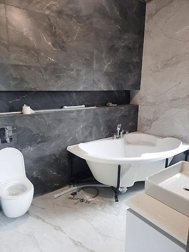 birge ve saglam: Hamam/tualet üçün kafel-metlax işləri və santexnika quraşdırılması — 5