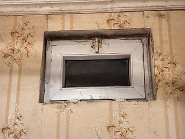 Plastik ventilyasiya pəncərəsi (kiçik ölçülü) - Material: PVC çərçivə