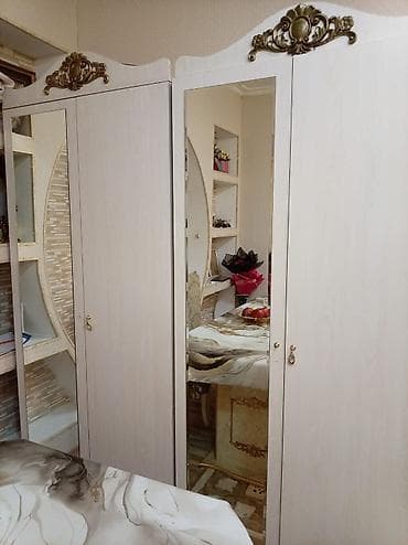 borular: 3 qapılı, Güzgülü, Bej, Açılan, Düz dolab — 4