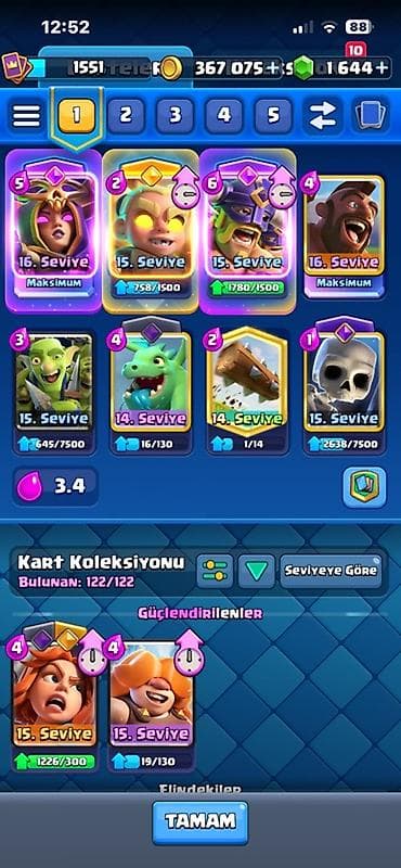 rubik kubu: Clash Royale hesabı – güclü resurs və kolleksiya - Kasa: 367 075 — 5