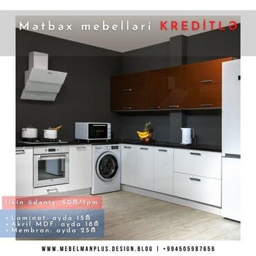 dekor qrup: Sifarişlə mətbəx dəsti, MDF, Kredit var, Pulsuz çatdırılma — 18
