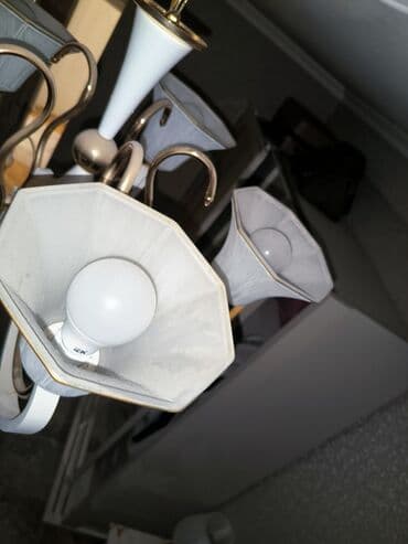 isdi pol: Çılçıraq, 5 lampa, Xrustal — 2