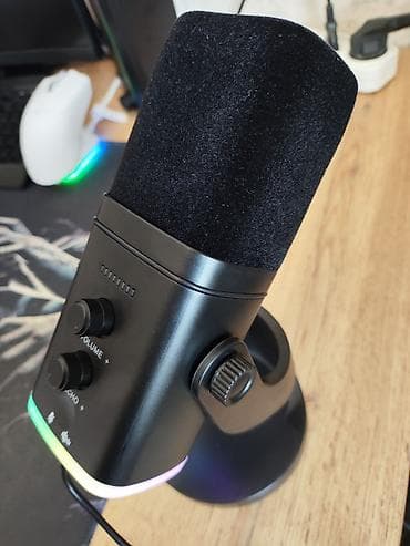 simli mikrofon: USB/XLR Streaming mikrofonu – masaüstü tripod dayağı ilə — 3